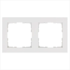 Изображение Рамка G-Classic 2-постовая, цвет белый глянцевый